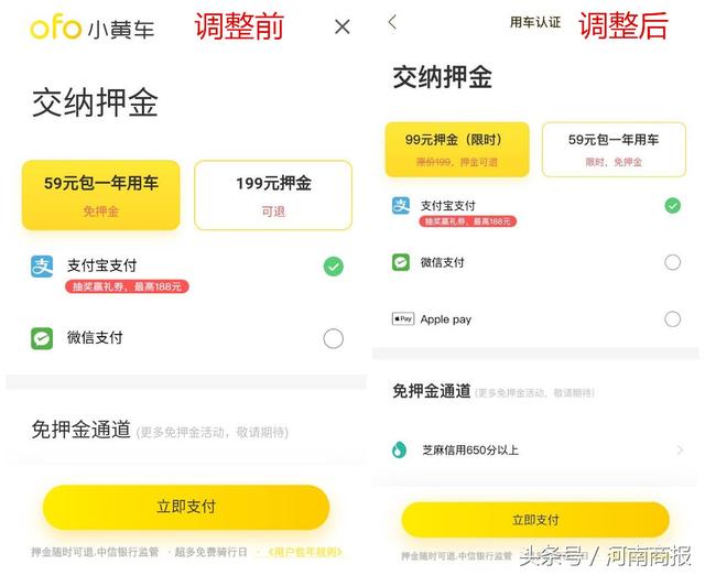 小黃車交押金被套路？現(xiàn)已調整選項防誤充