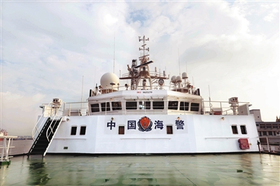 7月22日，中國海警2350船即將啟程執(zhí)行維權(quán)巡航任務。 新華社記者 李濤 攝