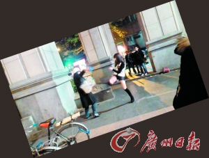 “保時捷女孩”踢腿救人。