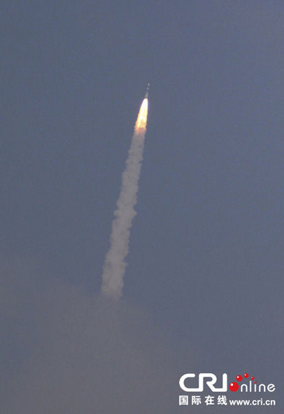 11月5日，在印度斯里赫里戈達(dá)島，極地衛(wèi)星運(yùn)載火箭（PSLV-C25）攜帶印度首枚火星探測器“曼加里