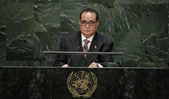 9月27日，朝鮮外相李洙墉在聯(lián)大發(fā)表講話。