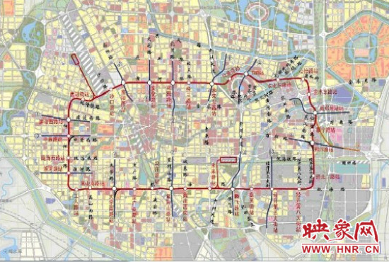 鄭州地鐵5號線線路圖。