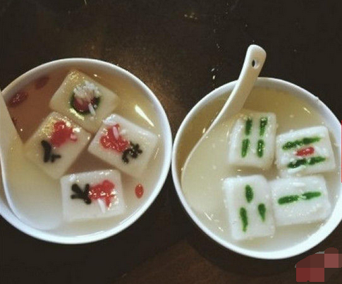 來碗清一色！火鍋店推出創(chuàng)意麻將湯圓