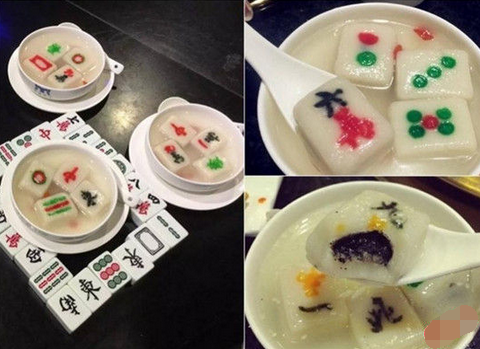 來碗清一色！火鍋店推出創(chuàng)意麻將湯圓