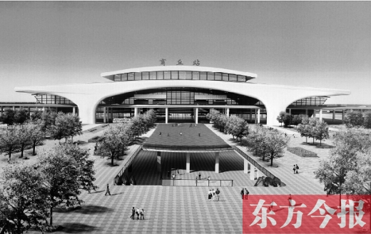 商合杭高鐵商丘站效果圖，暢想一下未來(lái)的俏模樣吧 資料圖片