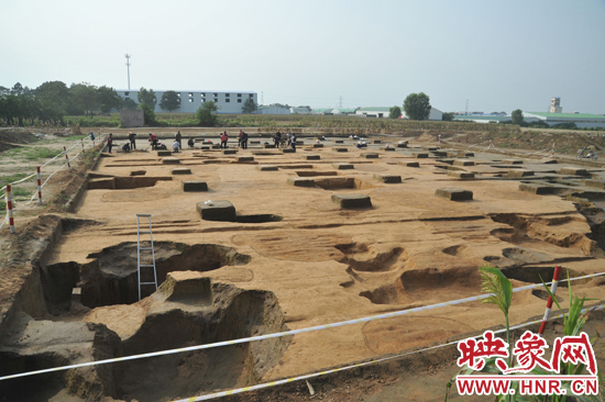 東趙遺址發(fā)掘現場