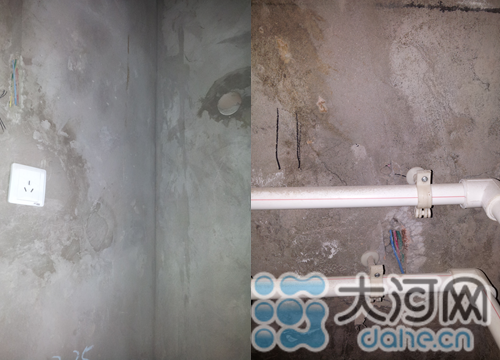 空調(diào)專用線路，用電負(fù)荷較大 圖為衛(wèi)生間電線走線