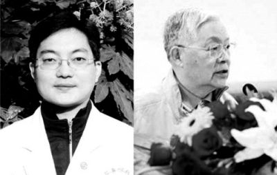 王宇澄(左)曾是王正敏的學生與親密助手，他認為自己在導師評選院士過程中立下汗馬功勞，卻未獲回報。師徒最終反目。