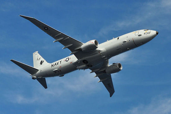 　　美國海軍的海神P-8巡邏機專門從事遠(yuǎn)距離任務(wù)，包括情報搜集和偵察。