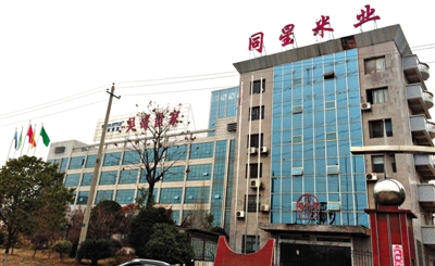 月11日，婁底市經(jīng)濟(jì)技術(shù)開發(fā)區(qū)內(nèi)，同星米業(yè)和吳哥世家兩家公司因借貸資金鏈斷裂，公司大門緊鎖。新京報(bào)記