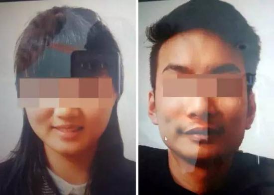 兩名遭綁架的中國公民照片。