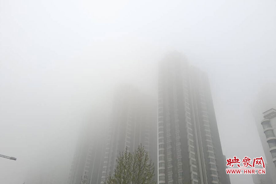 鄭州現(xiàn)大霧天氣，宛若仙境