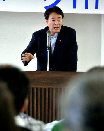 日本民主黨黨首海江田萬里。