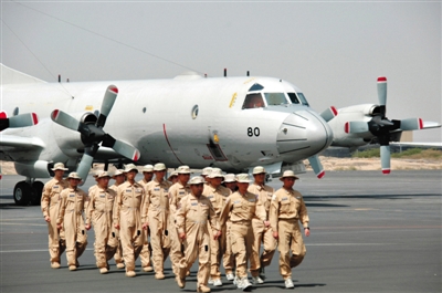 吉布提機場，日本海上自衛(wèi)隊的兩架P-3C飛機抵達，在亞丁灣執(zhí)行反海盜任務(wù)。
