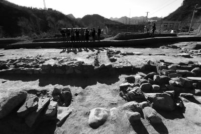 遼代鐵匠們的居住遺址。京華時報記者王海欣攝