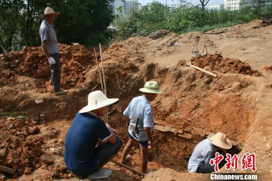 巖橋村廟山地區(qū)考古現(xiàn)場?！⊥]文管辦　攝