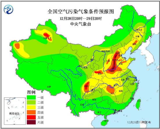 京津魯及冀中南、豫北將有輕到中度霾局地重度霾