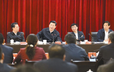 3月18日，習近平聽取蘭考縣教育實踐活動情況匯報，并發(fā)表重要講話。